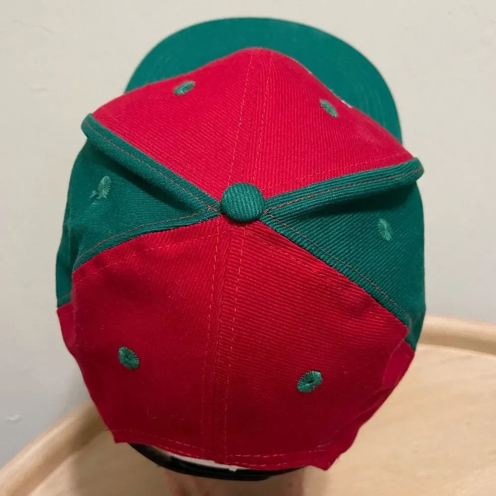 Vintage Merry Christmas Graphic Snapback Hat Cotton Embroidered Festive Holiday - Picture 8 of 14